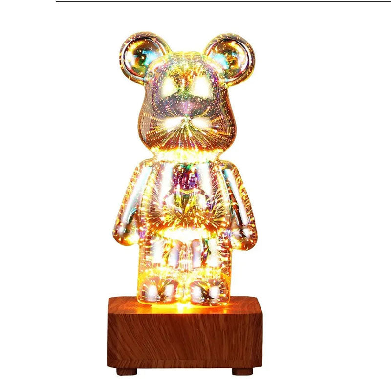Lampa de Noptiera Originala - Ursul Luminos Multicolor